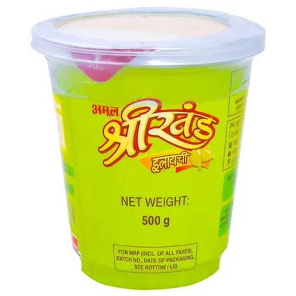 Amul Elaichi Shrikhand- 500g (Container) - RIDDHI SIDDHI KIRANA