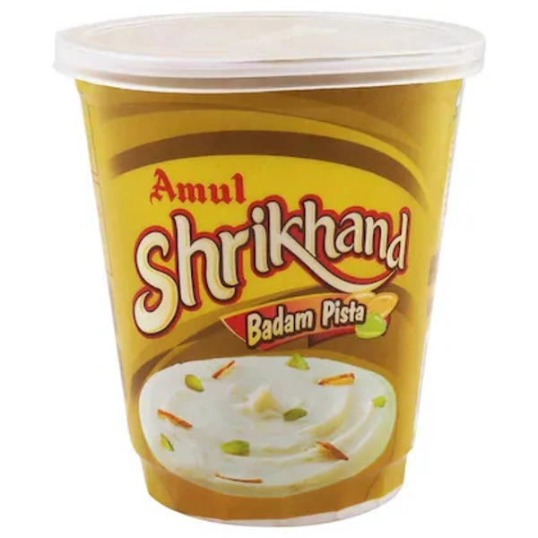 Amul Badam Pista Shrikhand- 500g (Container) - RIDDHI SIDDHI KIRANA