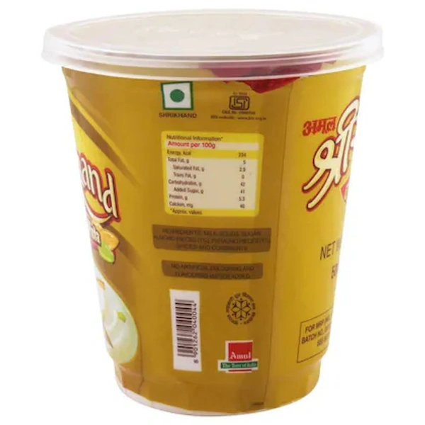 Amul Badam Pista Shrikhand- 500g (Container) - RIDDHI SIDDHI KIRANA