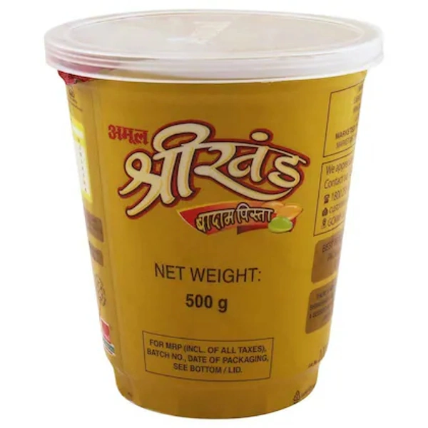 Amul Badam Pista Shrikhand- 500g (Container) - RIDDHI SIDDHI KIRANA