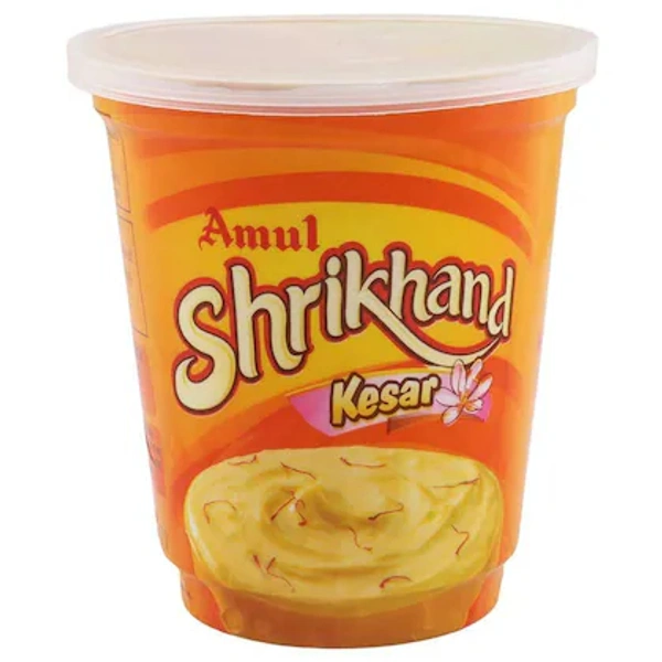 Amul Shrikhand Kesar- 500g (Container) - RIDDHI SIDDHI KIRANA