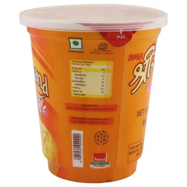 Amul Shrikhand Kesar- 500g (Container) - RIDDHI SIDDHI KIRANA