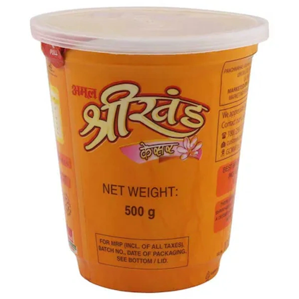 Amul Shrikhand Kesar- 500g (Container) - RIDDHI SIDDHI KIRANA