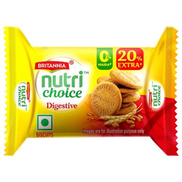 Britannia Nutrichoice Digestive Biscuit 100%Atta- 50g - RIDDHI SIDDHI KIRANA