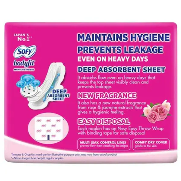 Sofy Bodyfit Sanitary Napkin with Wings (XL) 6 pads - RIDDHI SIDDHI KIRANA