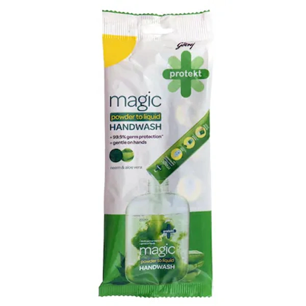 Godrej Protekt Magic Neem & Aloe Vera Powder to Liquid Handwash- 9g - RIDDHI SIDDHI KIRANA