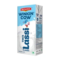 Britannia Winkin Cow Classic Thick Lassi 180 ml (Tetra Pak) - RIDDHI SIDDHI KIRANA