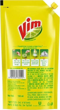 Vim Liquid Gel Lemon- 115ml - RIDDHI SIDDHI KIRANA
