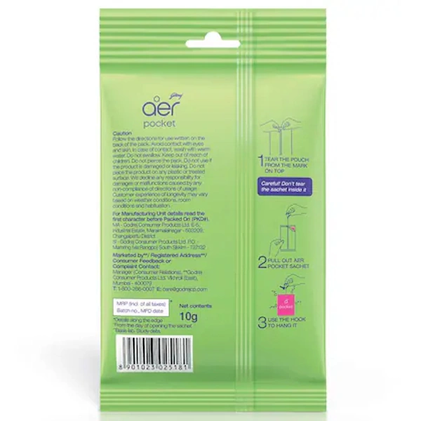 Godrej Aer Power Pocket Lavender Bloom Bathroom Fragrance- 10g - RIDDHI SIDDHI KIRANA
