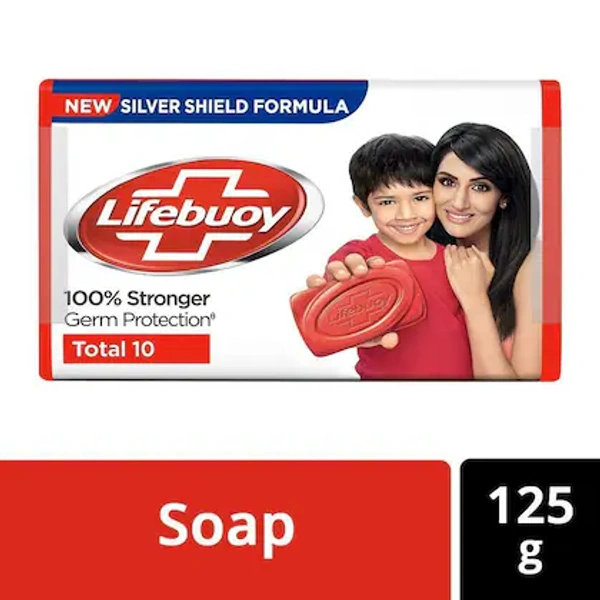 Lifebuoy Soap with Silver Shield Formula- 125g - RIDDHI SIDDHI KIRANA