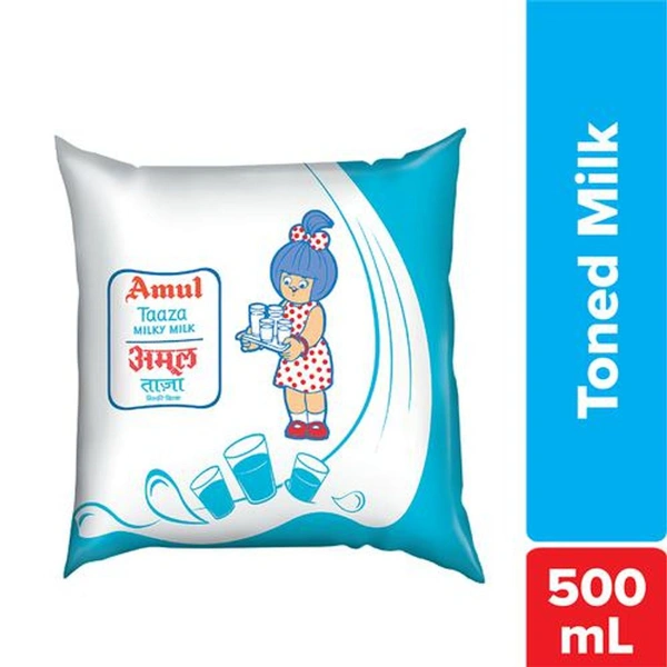 Amul Milk Taaza- 500ml ( Pack) - RIDDHI SIDDHI KIRANA