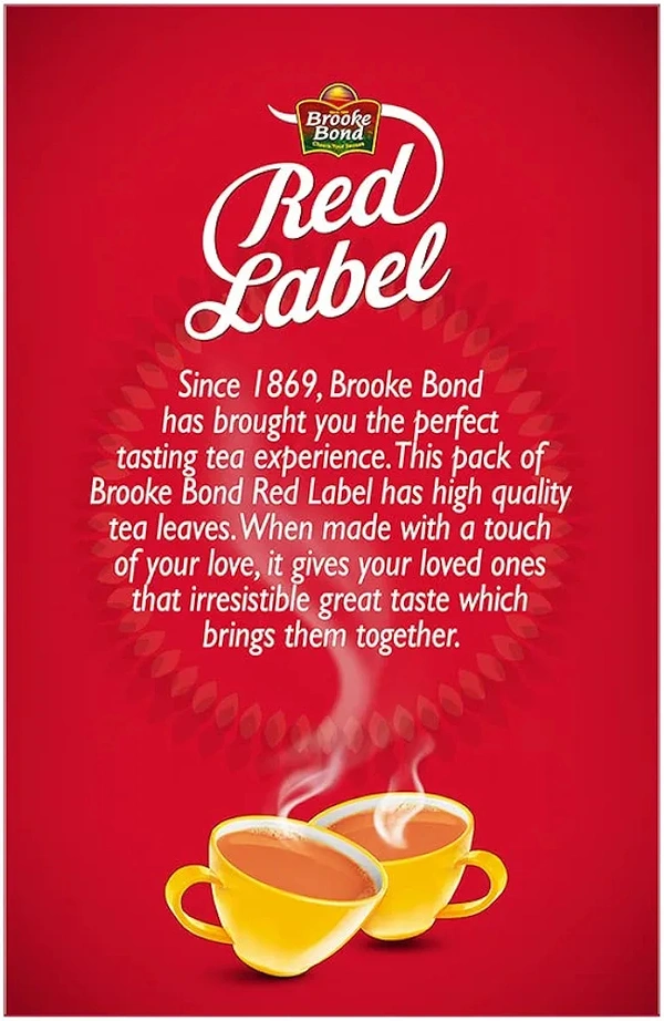 Brooke Bond  Red Label Tea Leaf C Blend- 250g - RIDDHI SIDDHI KIRANA