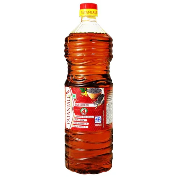 Patanjali Oil Kachi Ghani Mustard- 1ltr - RIDDHI SIDDHI KIRANA