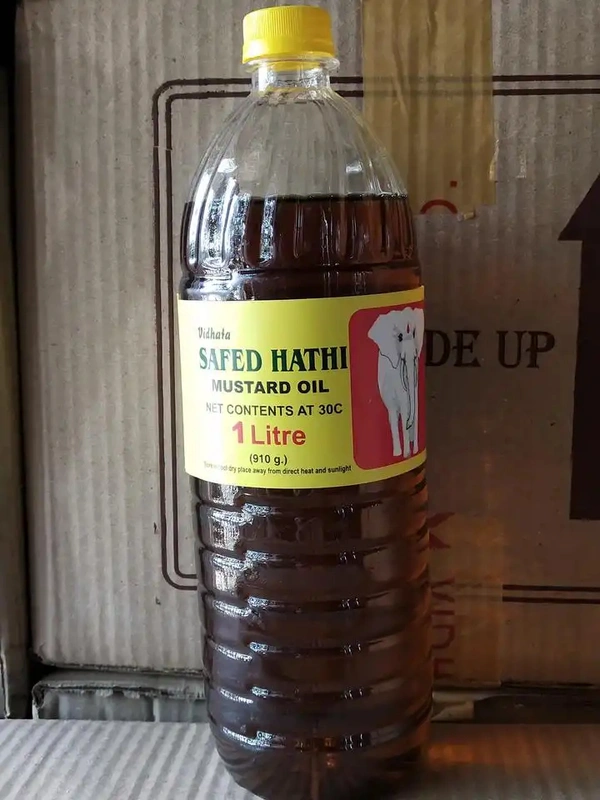 Safed Hathi Oil Mustard- 1ltr - RIDDHI SIDDHI KIRANA