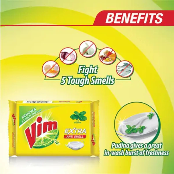 Vim Bar Extra Anti Smell Pudina Dishwash- 115g - RIDDHI SIDDHI KIRANA