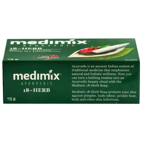 Medimix Soap Ayurvedic 18-Herbs Classic Soap- 75g - RIDDHI SIDDHI KIRANA
