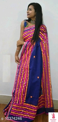 Attractive Women SareeSaree Fabric: Cotton SilkBlouse: Separate Blouse PieceBlouse Fabric: Cotton SilkPattern: EmbellishedMultipack: SingleSizes: Free Size (Saree Length Size: 5.5 m Blouse Length Size: 0.8 m) Country of Origin: India - available, free