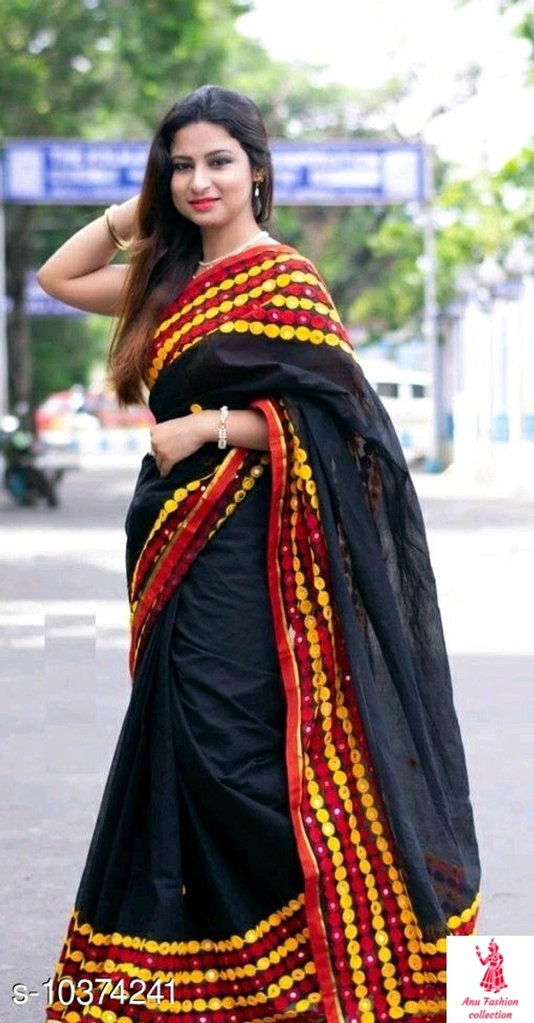 Attractive Women SareeSaree Fabric: Cotton SilkBlouse: Separate Blouse PieceBlouse Fabric: Cotton SilkPattern: EmbellishedMultipack: SingleSizes: Free Size (Saree Length Size: 5.5 m Blouse Length Size: 0.8 m) Country of Origin: India - available, free