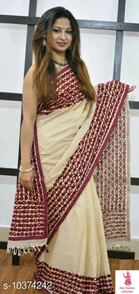 Attractive Women SareeSaree Fabric: Cotton SilkBlouse: Separate Blouse PieceBlouse Fabric: Cotton SilkPattern: EmbellishedMultipack: SingleSizes: Free Size (Saree Length Size: 5.5 m Blouse Length Size: 0.8 m) Country of Origin: India - available, free