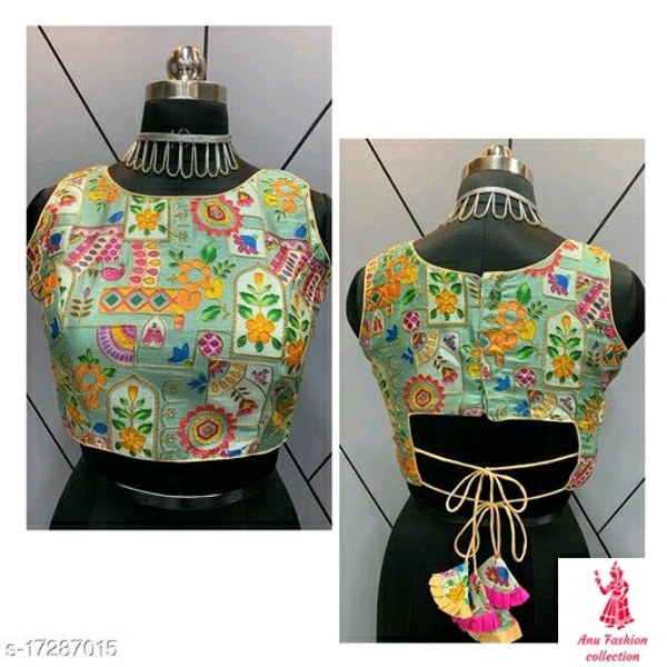 Modern Women BlousesFabric: Art SilkFabric: Art SilkSizes: 40 (Bust Size: 40 in, Length Size: 14 in) 38 Alterable (Bust Size: 38 in, Length Size: 14 in) Country of Origin: India - on screen available, free 