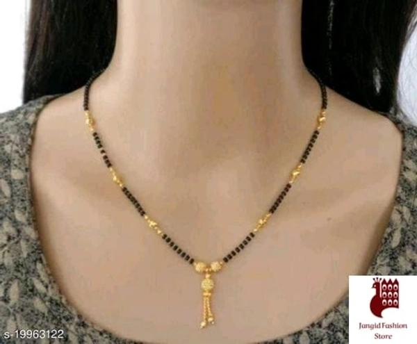 Jangid Fashion Store Fancy Woman Trendy Mangalsutras - Plating: Gold Plated, Alloy, FREE SIZE, Garnet, Golden