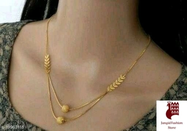 Jangid Fashion Store Fancy Woman Trendy Mangalsutras - Alloy, Golden, Free Size, Garnet, Plating : Gold Plalted