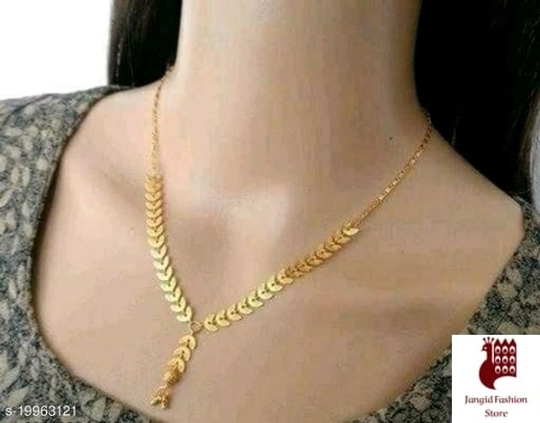 Jangid Fashion Store Fancy Woman Trendy Mangalsutras - Alloy, Golden , Free Size, Garnet, Plating: Gold Plated