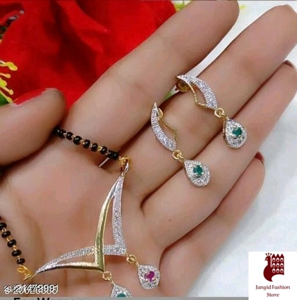 Jangid Fashion Store Princess Fancy Mangalsutras  - Alloy, India, Free Size, Artificial Stones, Big Pendant Mangalsutra 
