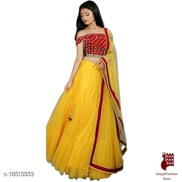 Jangid Fashion Store Woman Clothes Red And Yellow Choli-01 - India, Net, Free Size