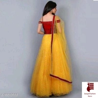 Jangid Fashion Store Woman Clothes Red And Yellow Choli-01 - India, Net, Free Size