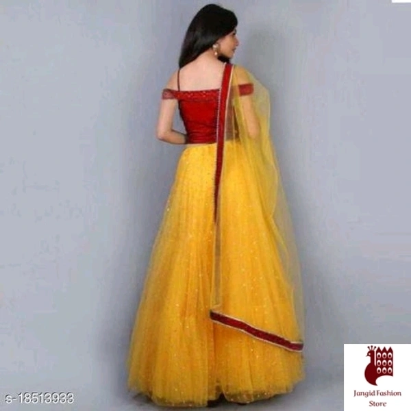 Jangid Fashion Store Woman Clothes Red And Yellow Choli-01 - India, Net, Free Size