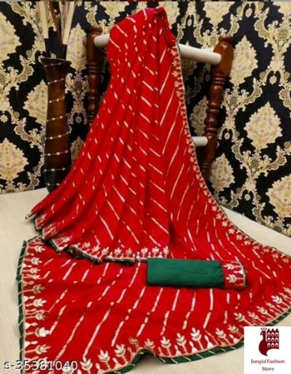 Aagyeyi Sensational Sarees - 1, FREE SIZE, Dola Silk, RED, Embroidered, INDIA