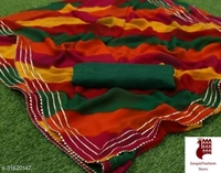 Jivika Petite Sarees - 1, FREE SIZE, Georgette, MIX COLOR, Printed, INDIA