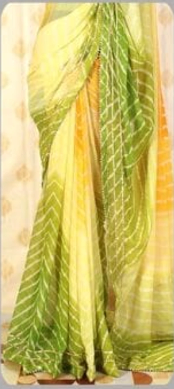 Chitrarekha Alluring Sarees - 1, FREE SIZE, Georgette, GREEN, gerojette lariya saree, INDIA