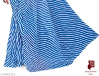 Myra Fashionable Sarees - 1, Free Size, Georgette, Sky Blue, Printed, India
