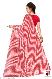 Myra Fashionable Sarees Kashvi Graceful Sarees - 1, Free Size, Georgette, Orange , Printed, India