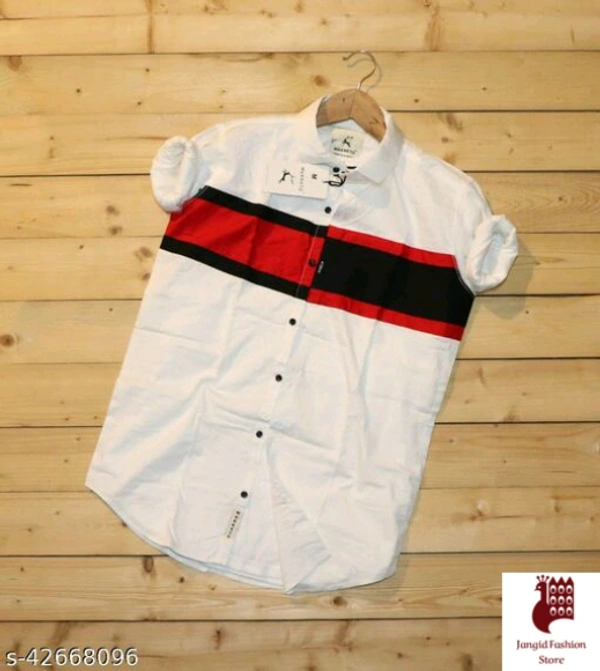 Trendy Ravishing Men Shirts - 1, L, Long Sleeves, Self-Design, INDIA, WHITE, Cotton