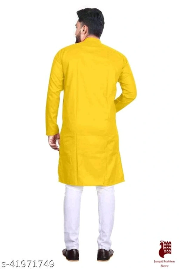 Designer Men Kurta Sets - 1, XXL, Cotton, White,Yellow, Stitched, FREE