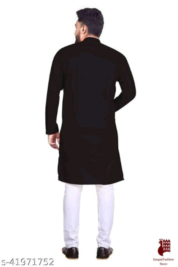 Fashionable Men Kurta Sets - 1, L, Cotton, White,Black, Stitched, FREE