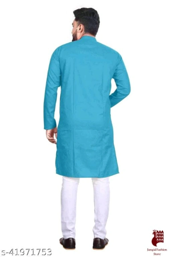 Fashionable Men Kurta Sets - 1, XL, Cotton, White,Blue, Stitched, FREE
