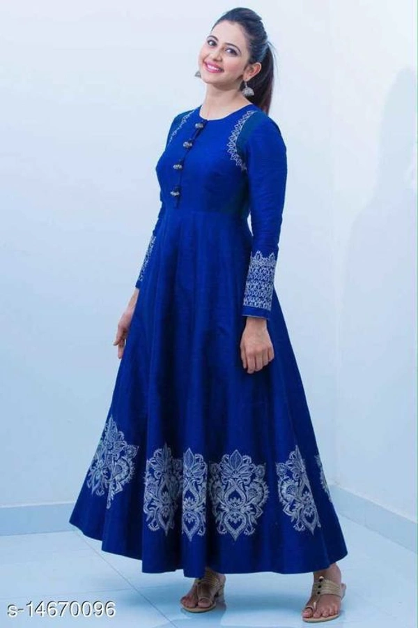 AJ printed Gown Dress - XL