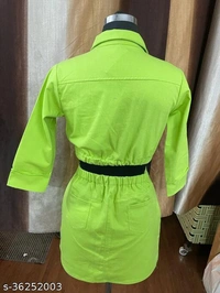 Trendy Skirt And Top (Neon)  - XL