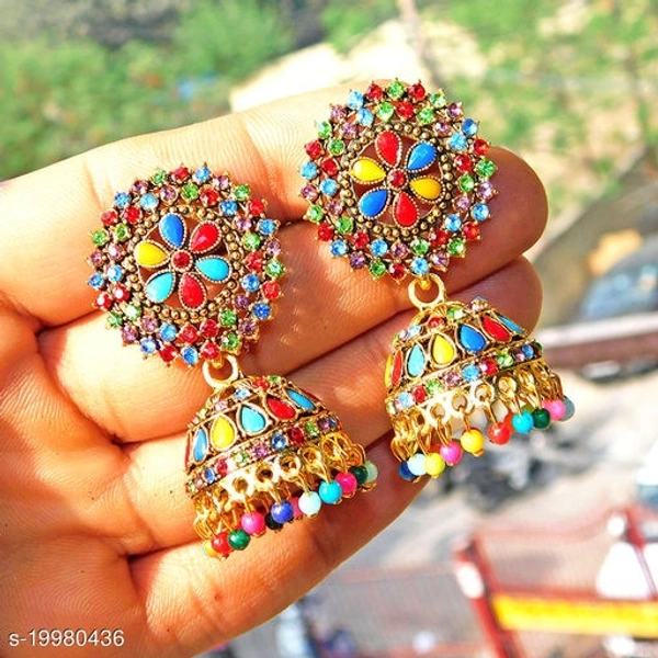 Multicolour Trendy Jhumkis