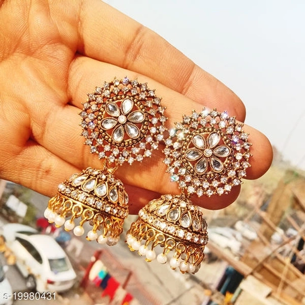 White Diamond Jhumkis