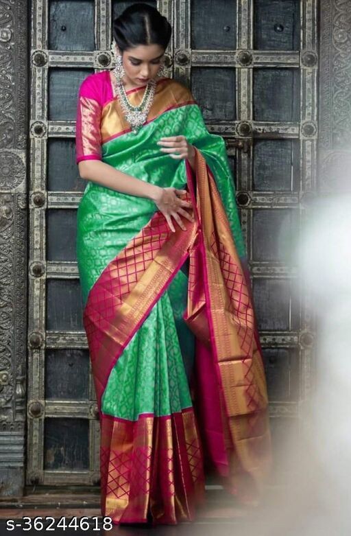 Buy online Red Kanjivaram Art Silk Saree With Blouse from ethnic wear for  Women by Varkala Silk Sarees for ₹839 at 69% off | 2024 Limeroad.com