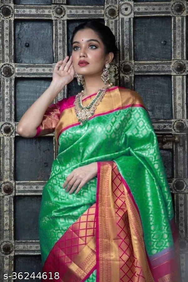 Designer Kanjeevaram Art Silk Sarees - Free size 