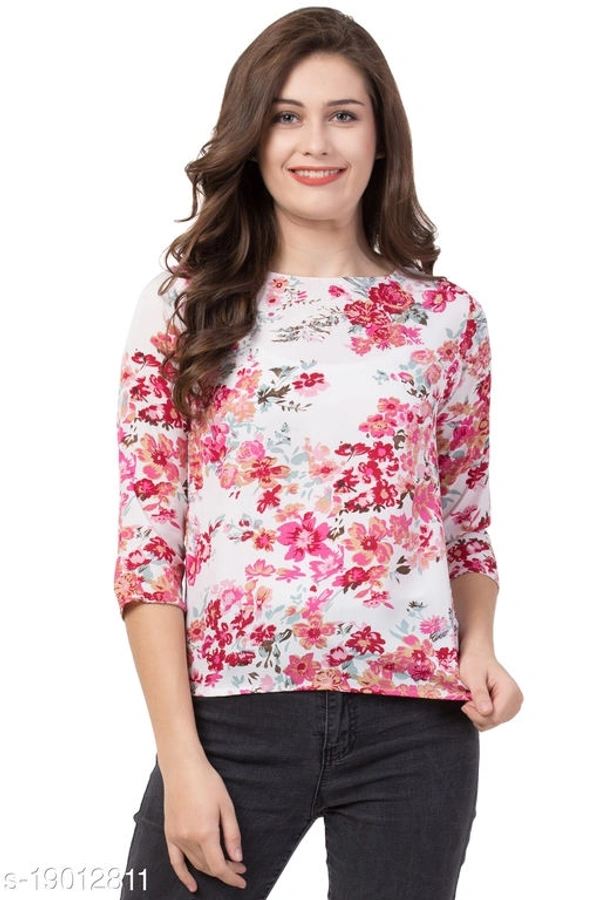 Simple Printed Casual Creep Top - XXL