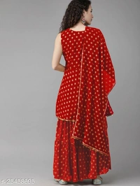Rayon Sharara, Kurti And Dupatta - XXL
