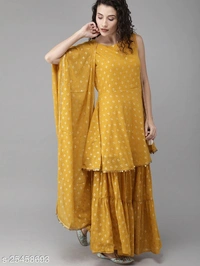 Rayon Sharara, Kurti And Dupatta - XL