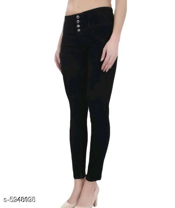 High Waist Trendy Jeans  - 32